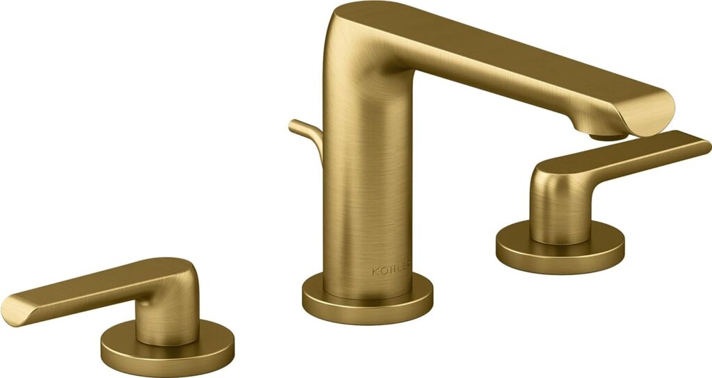 KOHLER 97352-4-2MB Avid Bathroom Sink Faucet, 1.2 GPM, Vibrant Brushed Moderne Brass