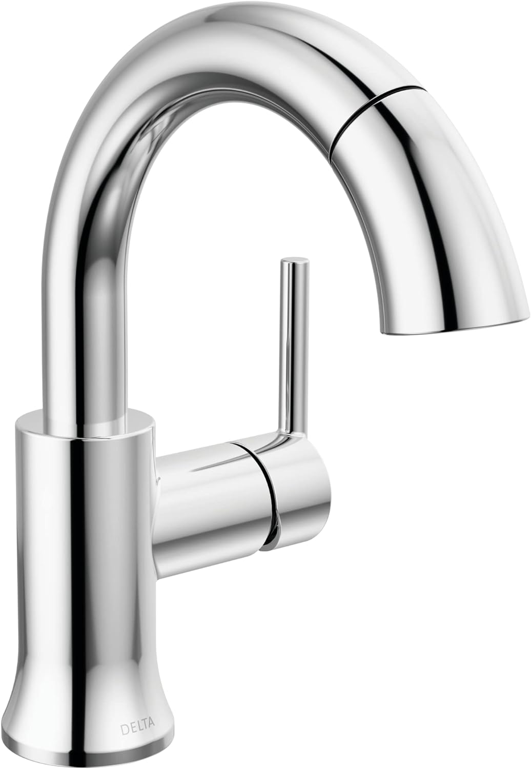Delta Faucet Trinsic Pull Down Bathroom Faucet, Bathroom Pull Out Faucet, Chrome Single Hole Bathroom Faucet with Pull Down Sprayer, Bathroom Sink Faucet Magnetic Docking, Chrome 559HAR-PD-DST