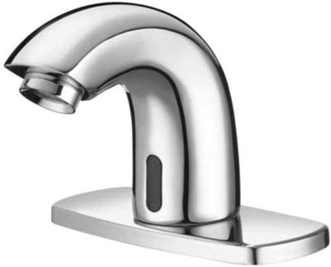 Sloan SF-2150 Sensor Activated Touch-Free Faucet, Commercial Grade with Mounting Hardware - 0.5GPM Battery-Powered Deck-Mounted Low Body, Polished Chrome Finish, 3362102