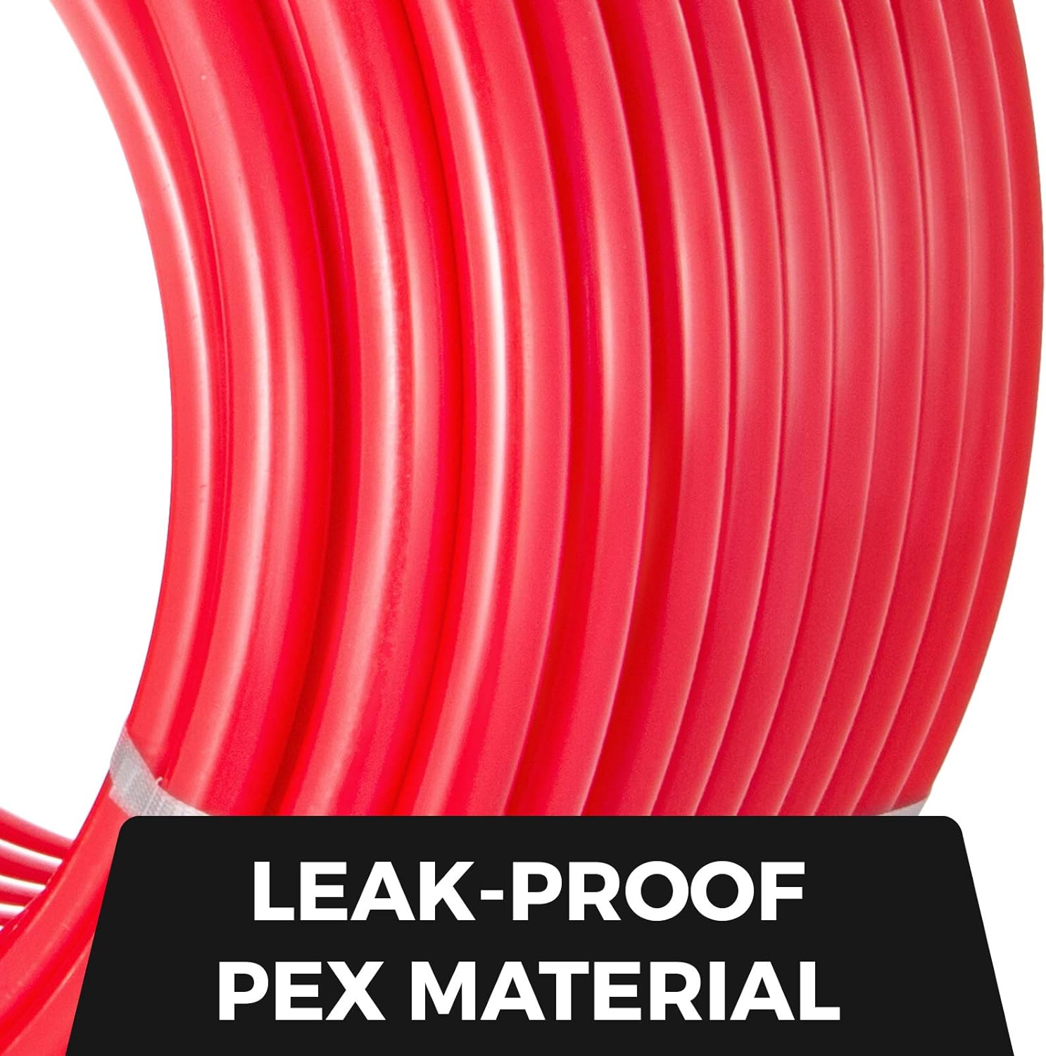 VEVOR Oxygen Non-Barrier PEX Tubing 300 Ft Red 1 Inch PEX Pipe Radiant Heat Floor EVOH Pex-B Heat Durable Plumbing Flexible for Residential Commercial Heating Plumbing